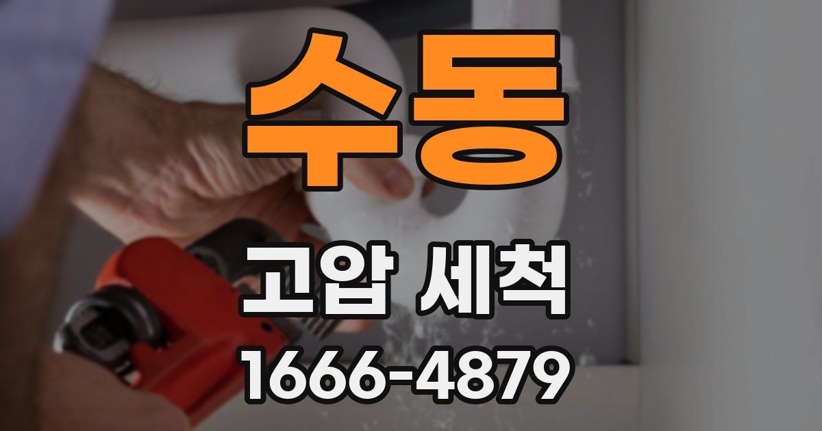 수동 고압 세척