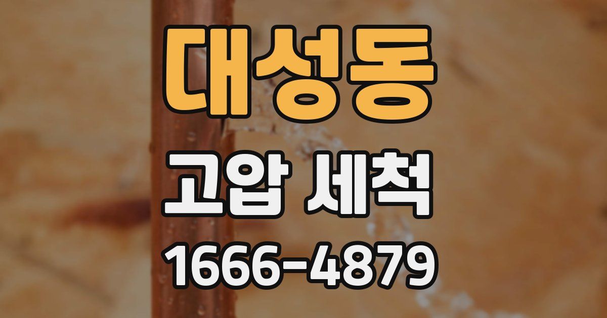 대성동 고압 세척