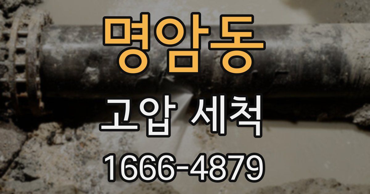 명암동 고압 세척