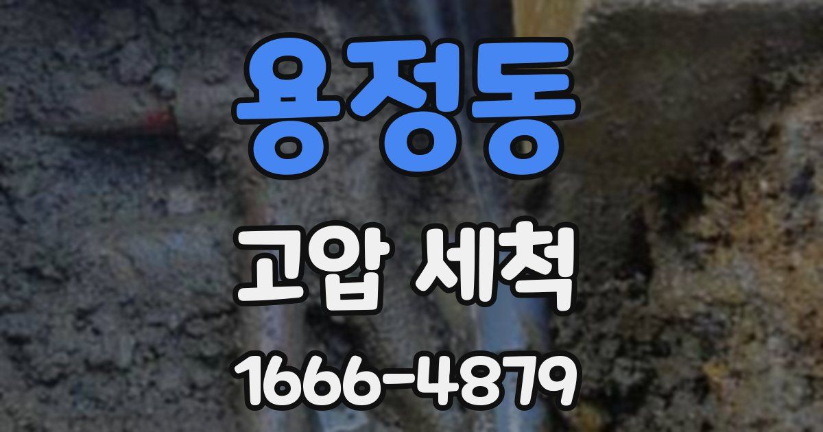 용정동 고압 세척