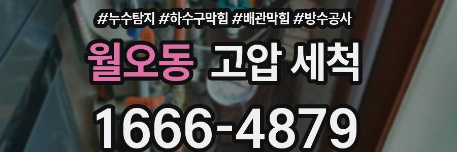 월오동 고압 세척