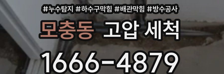 모충동 고압 세척