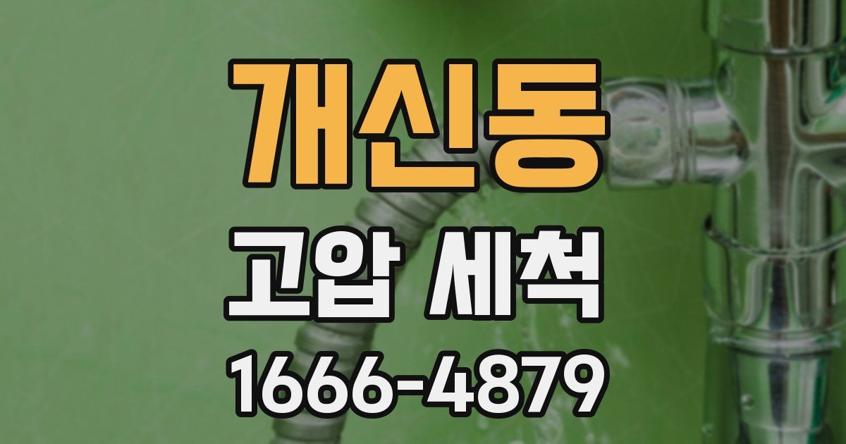 개신동 고압 세척