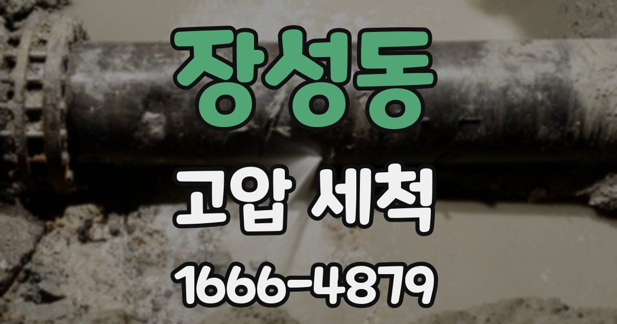 장성동 고압 세척