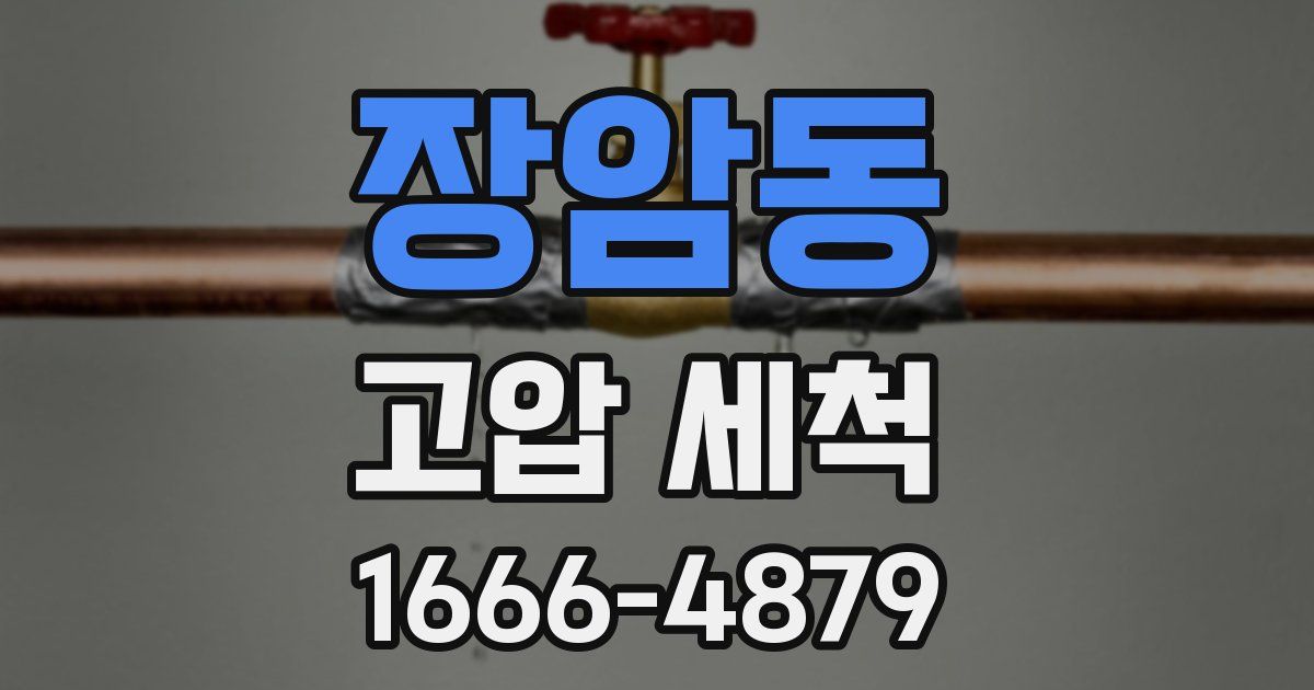 장암동 고압 세척