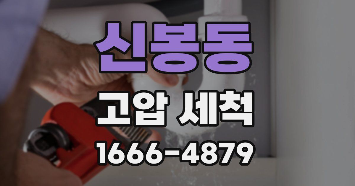 신봉동 고압 세척