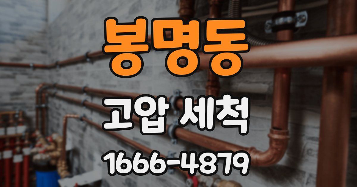 봉명동 고압 세척