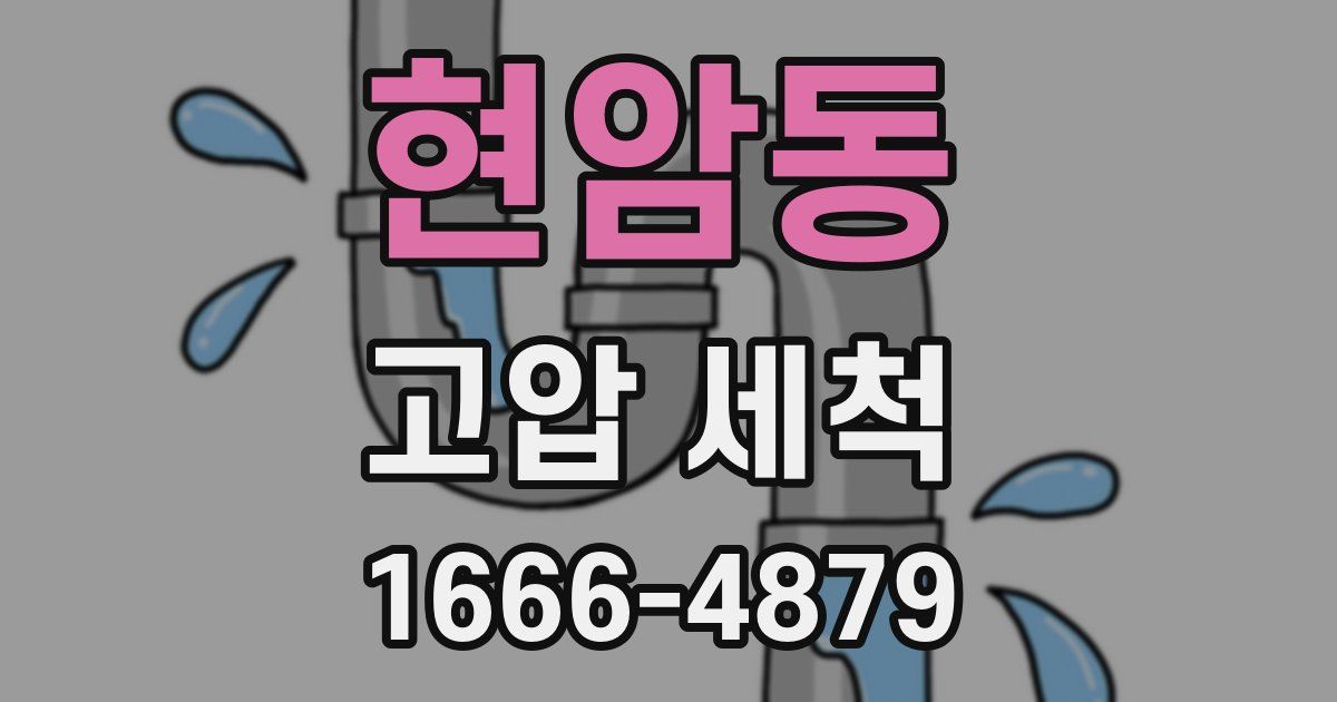 현암동 고압 세척