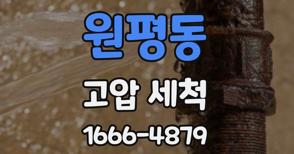 원평동 고압 세척