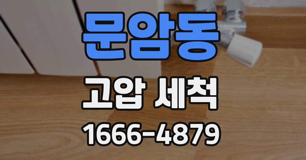 문암동 고압 세척