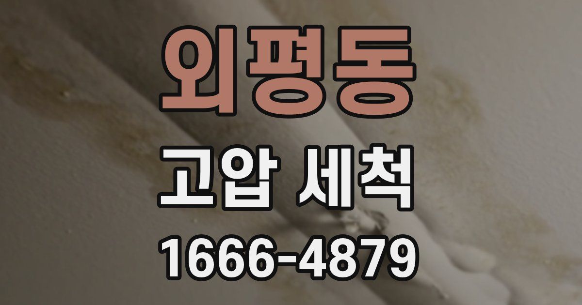 외평동 고압 세척