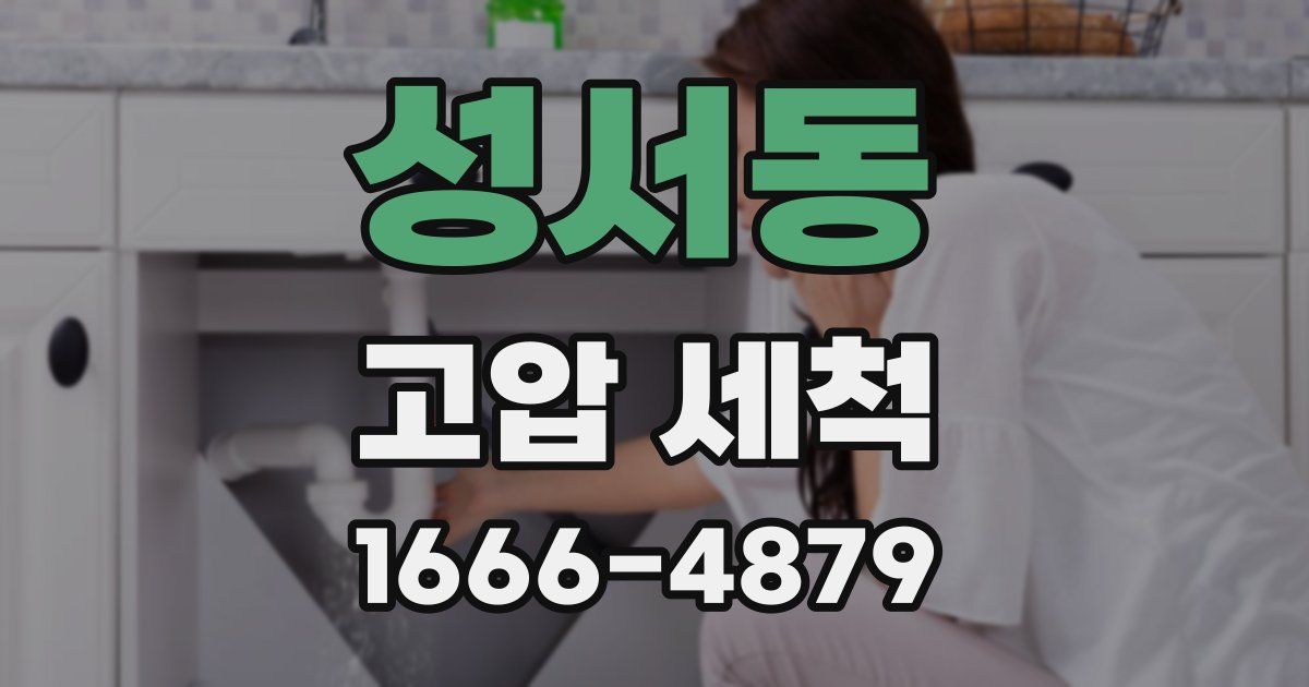 성서동 고압 세척