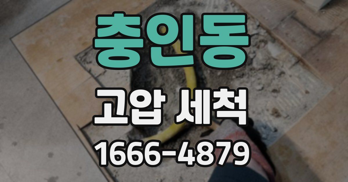 충인동 고압 세척