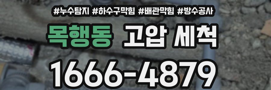목행동 고압 세척