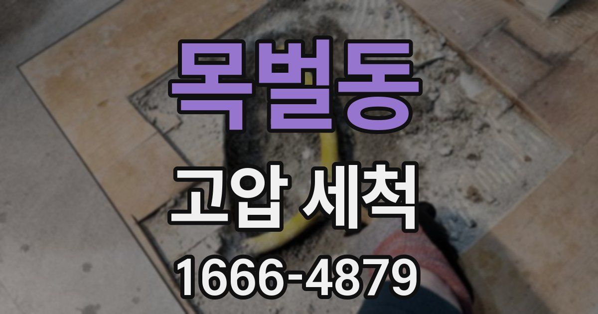 목벌동 고압 세척