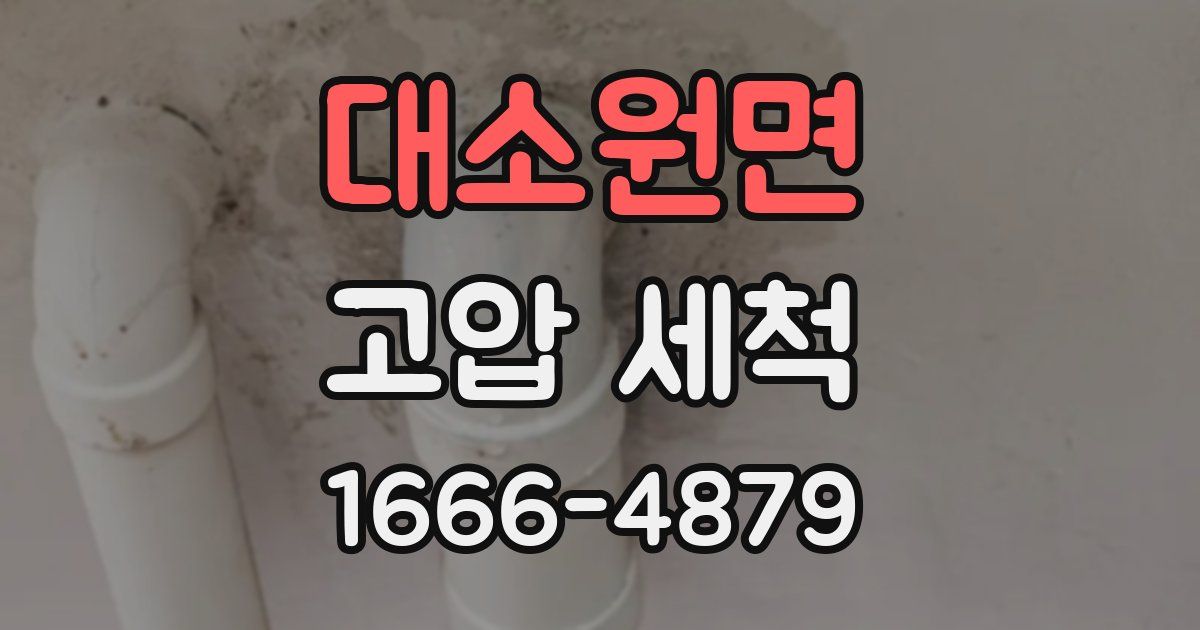 대소원면 고압 세척