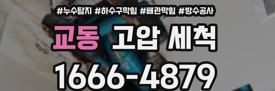 교동 고압 세척