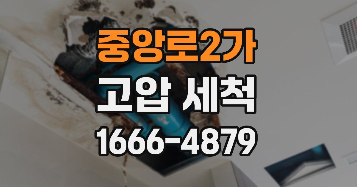 중앙로2가 고압 세척