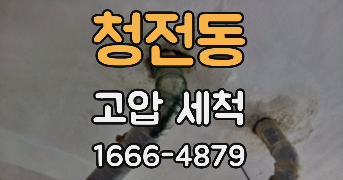 청전동 고압 세척