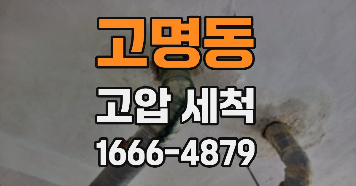 고명동 고압 세척