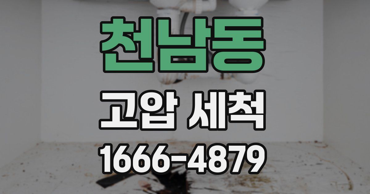 천남동 고압 세척