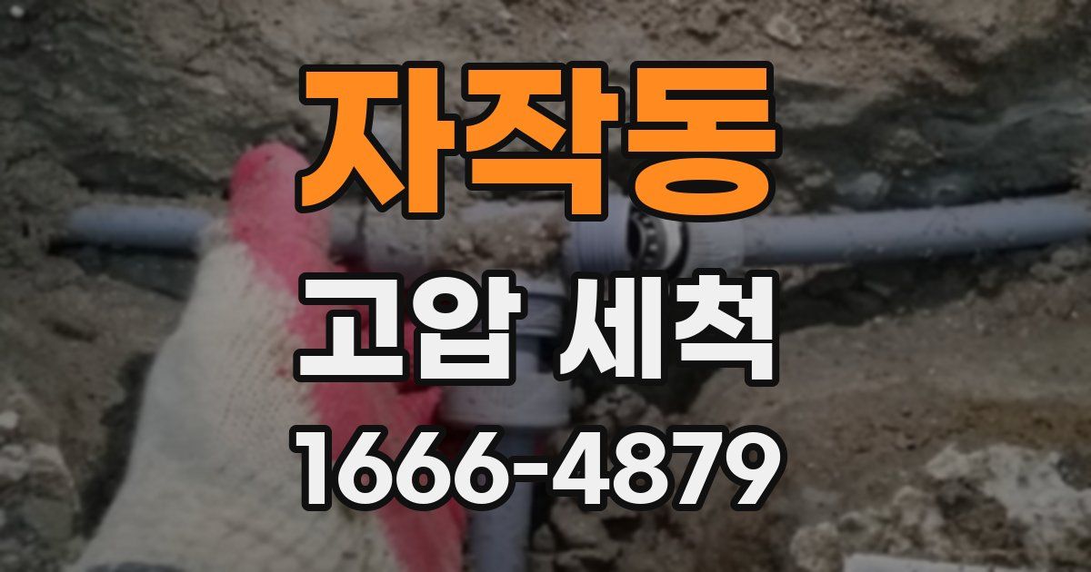 자작동 고압 세척