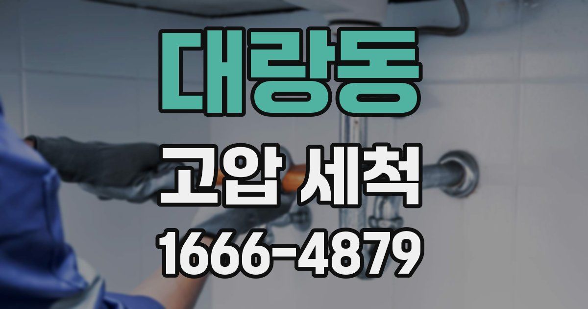 대랑동 고압 세척