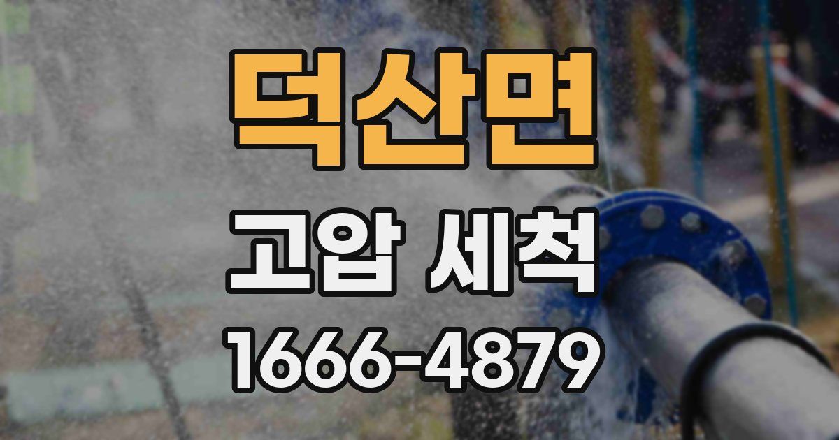 덕산면 고압 세척