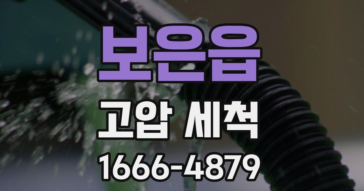 보은읍 고압 세척