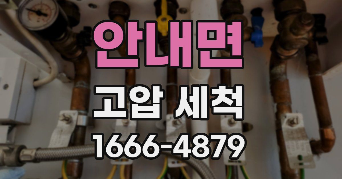 안내면 고압 세척