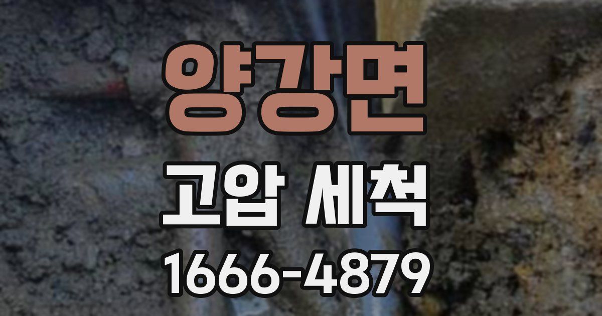 양강면 고압 세척