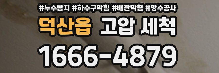 덕산읍 고압 세척