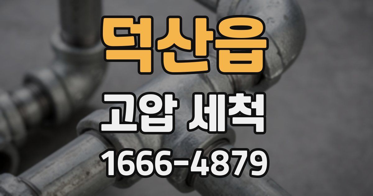 덕산읍 고압 세척