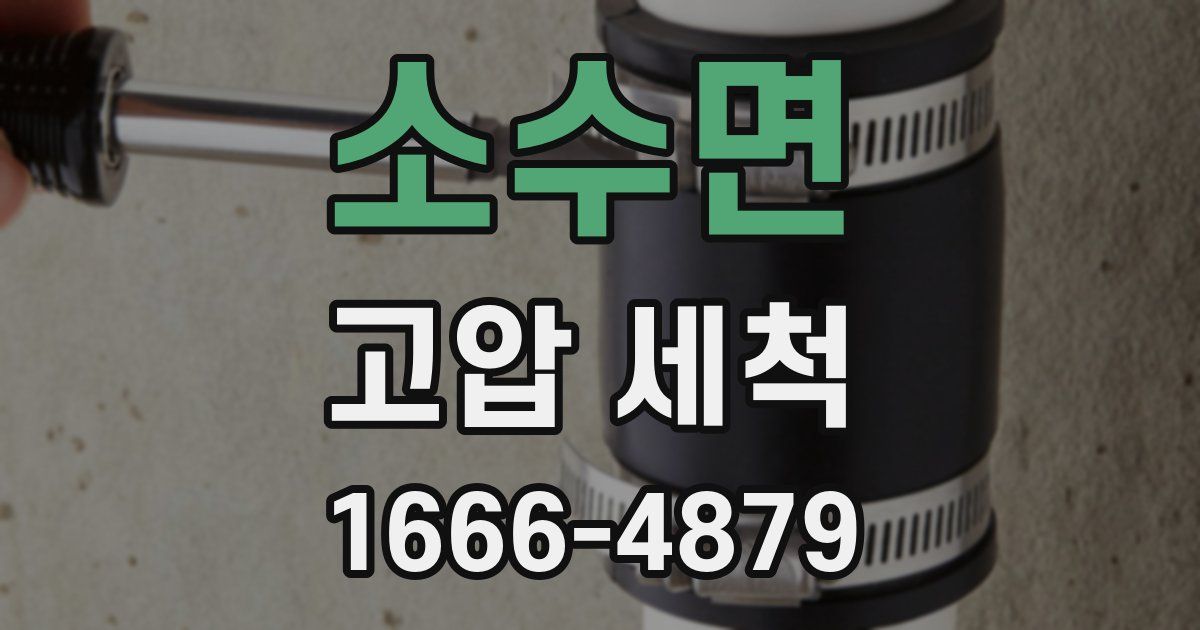 소수면 고압 세척