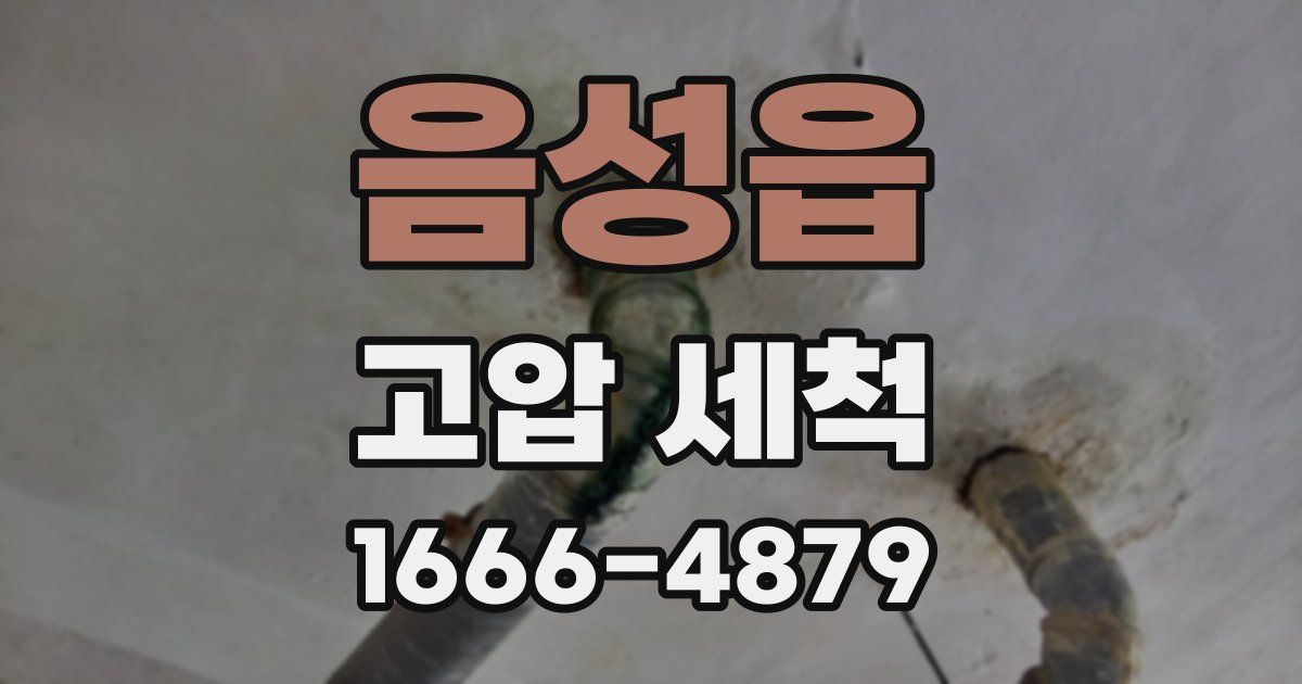 음성읍 고압 세척