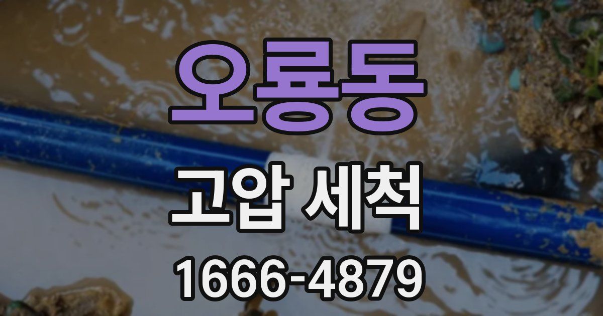 오룡동 고압 세척