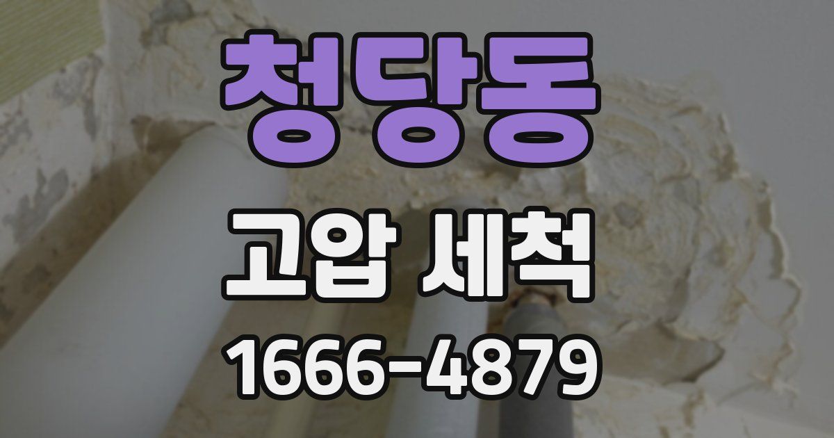 청당동 고압 세척