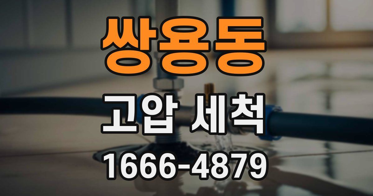 쌍용동 고압 세척