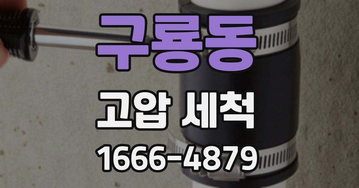 구룡동 고압 세척