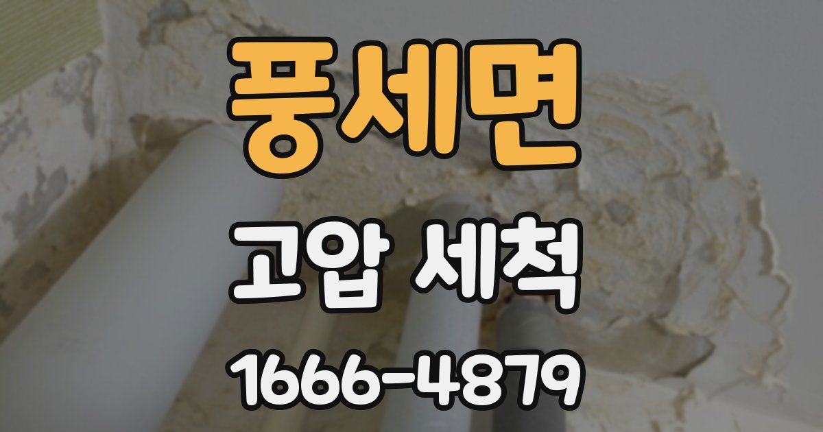 풍세면 고압 세척