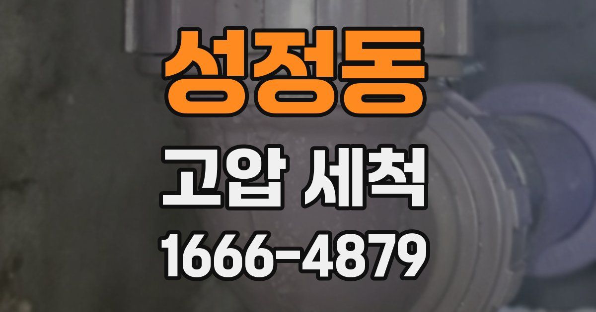 성정동 고압 세척