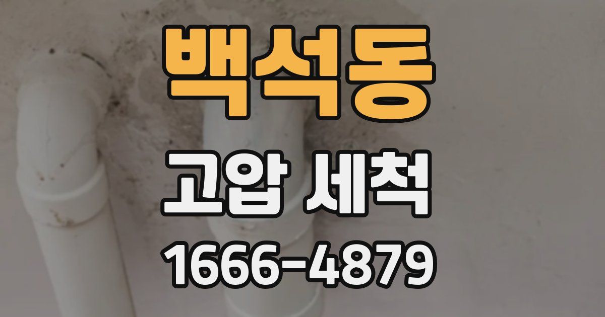 백석동 고압 세척