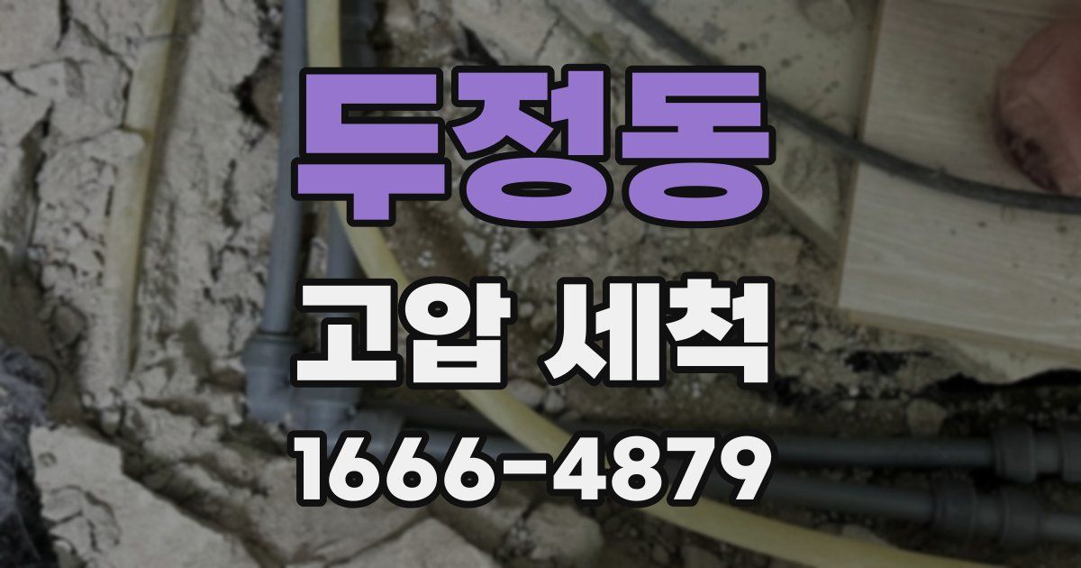 두정동 고압 세척