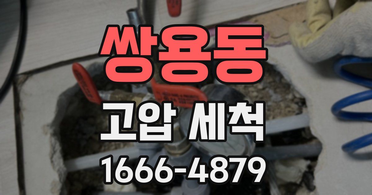 쌍용동 고압 세척