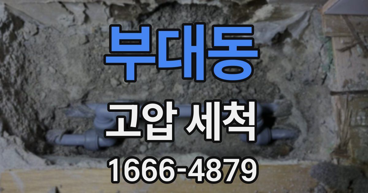 부대동 고압 세척