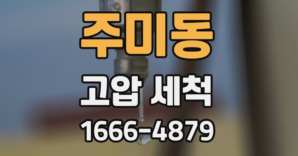 주미동 고압 세척