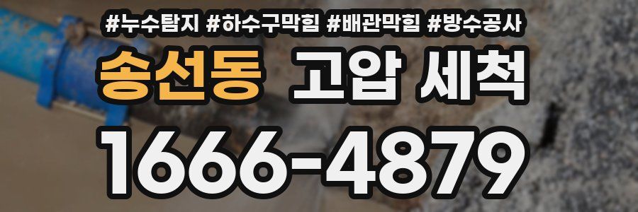 송선동 고압 세척