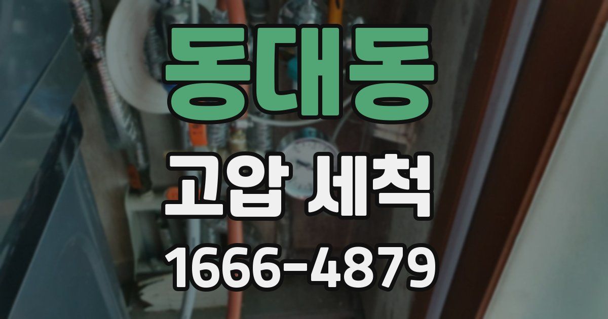 동대동 고압 세척