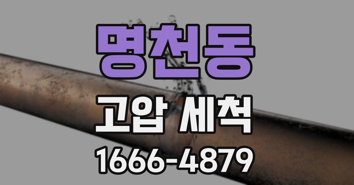 명천동 고압 세척