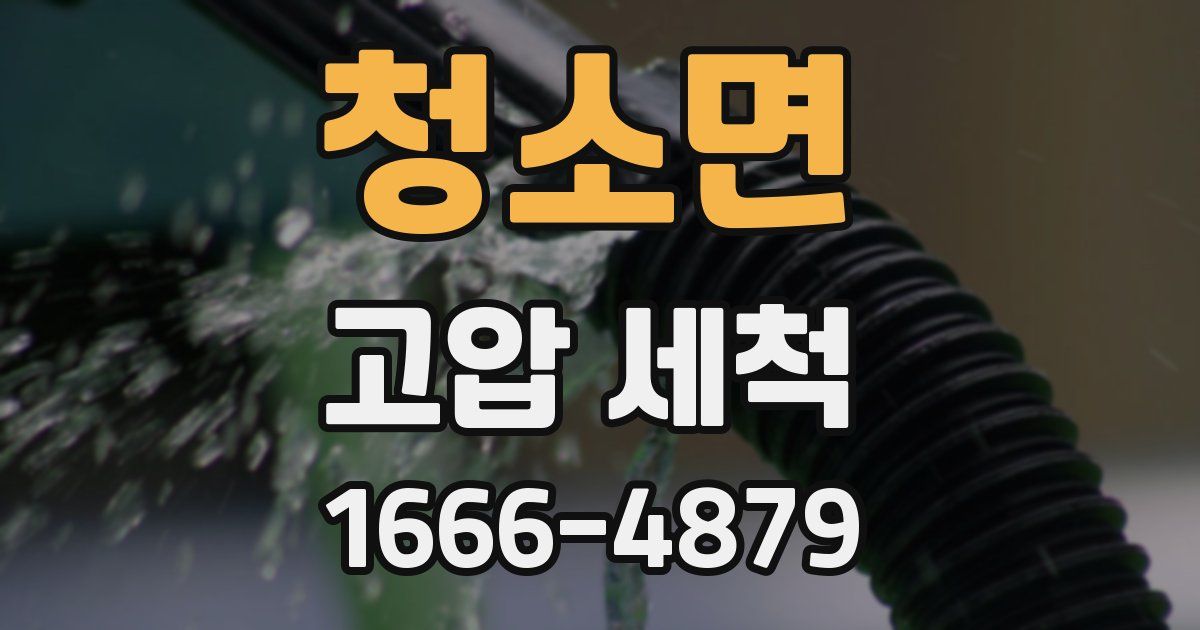 청소면 고압 세척